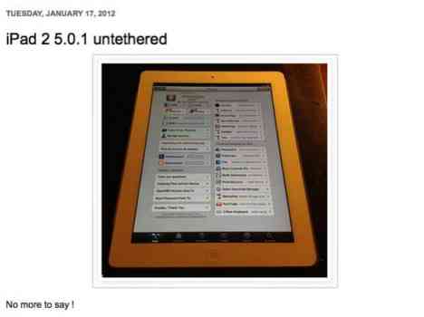 Photo:Jailbroken iPad 2 to iOS 5.0.1 