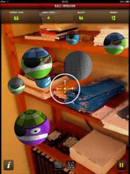 Augmented Reality Based 3D Ball Invasion Game for iPad.