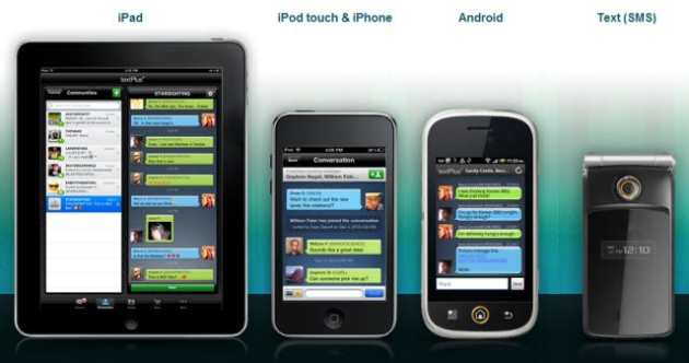SMS Service on iPod,iPhone and Android by AT&T via textPlus