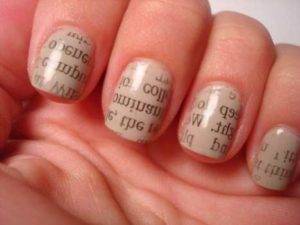 Highly Educated SocietyGirls Read News Paper on Their Nails