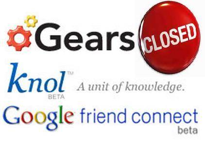 Wave, Friend Connect and Gears Closed by Google
