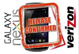 Verizon Has just announced the Launch of the Galaxy Nexus