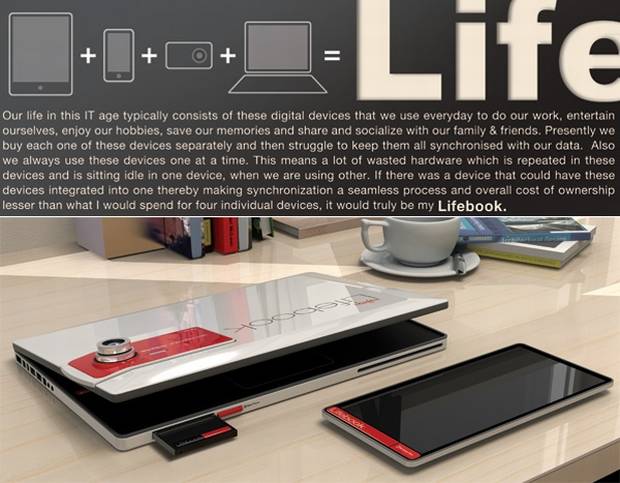 Lifebook concept poses several gadgets into one device-2