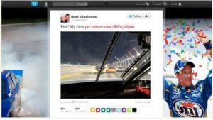 A NASCAR Driver Tweet a Photo Taken From His Car During the Race