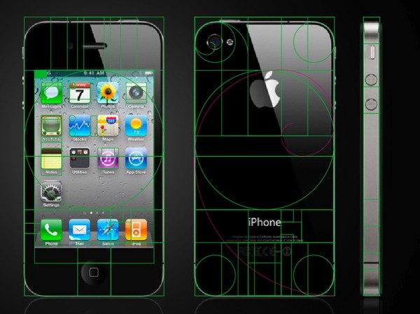 Apple and Golden Ratio, Golden Rectangle, Fibonacci Sequence in the Design-7