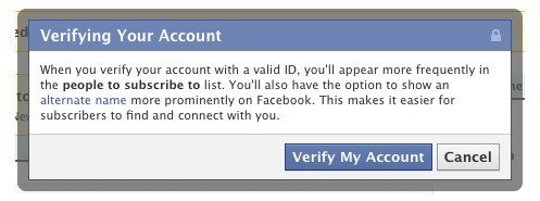 Facebook- profiles and certificates nickname