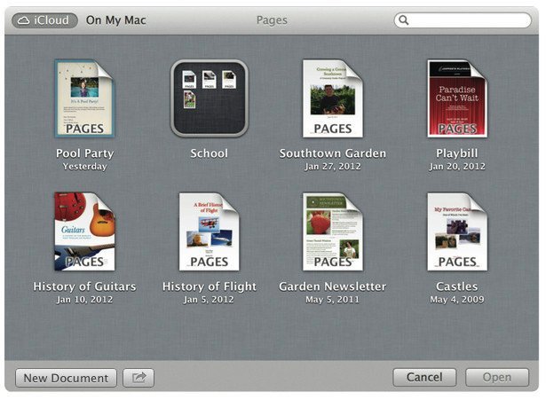 Mountain Lion simplifies the management of documents and folders