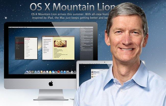Tim Cook Talks About OS X Mountain Lion and Mac OS X Future