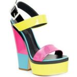 A colorful collection of Giuseppe Zanotti shoes