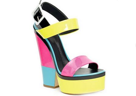 A colorful collection of Giuseppe Zanotti shoes