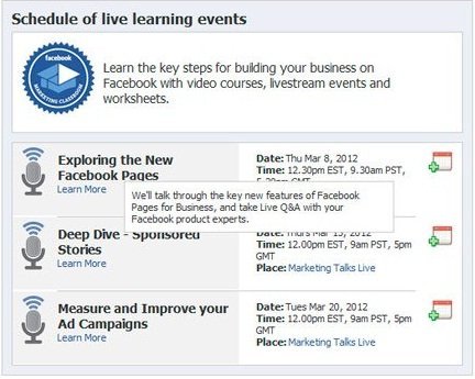 Facebook Offers Classes in Marketing