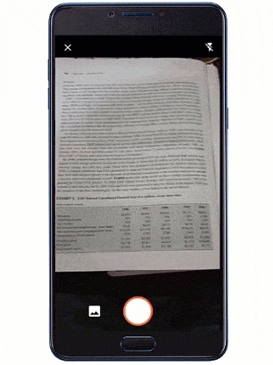 Android Excell Scan Tables